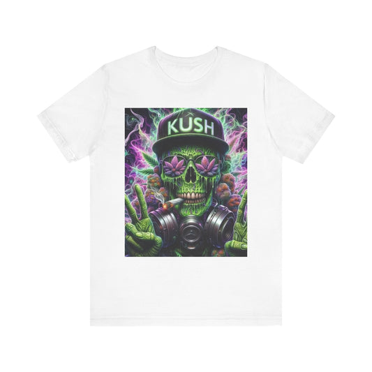 Kush Skull Graphic Tee - Perfect for Stoners, Casual Wear, Gifts, Festival Apparel, Comfortable Streetwear