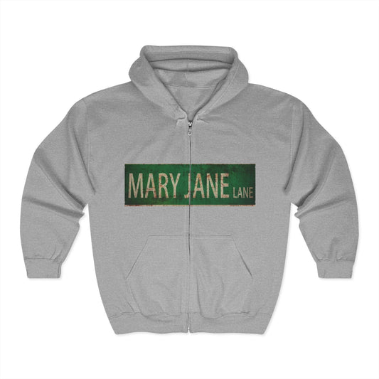 Vintage Street Sign Hoodie - Perfect Gift for Homeowners, Casual Wear, Birthday, Holidays, Cozy Layering, Personalization-Mary Jane 2025