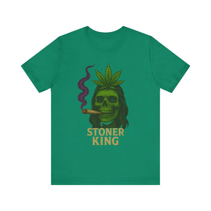Stoner King Hoodie | Cannabis Skull Leaf Crown Sweatshirt | 420 Streetwear for True Kings of the Smoke Circle - Stoner King Tee, Unisex Graphic T-Shirt, Cannabis Lover Gift, Chill Vibes Clothing, Skull Design Shirt, Perfect for Festivals