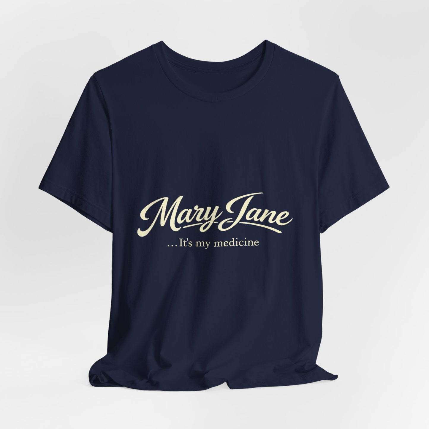 Mary Jane Retro Script Tee — Vintage Cannabis Logo T-Shirt