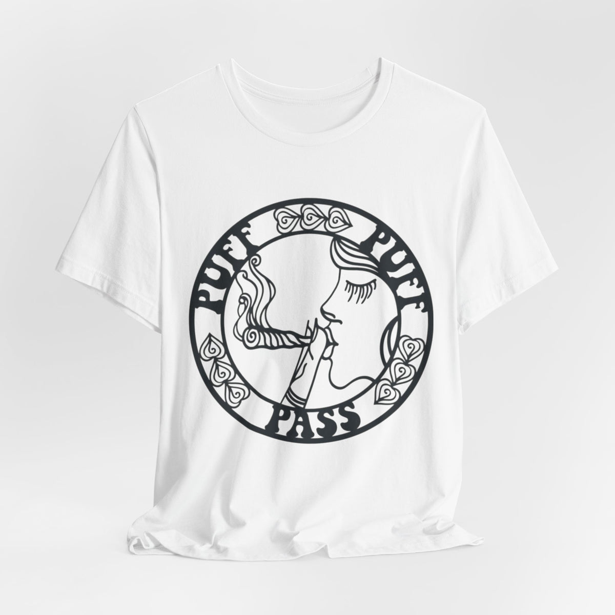 Puff Puff Pass T-Shirt – Funny Stoner Graphic Tee | Retro Smoking Humor Shirt Printify