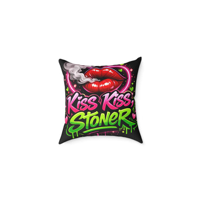 Kiss Kiss, Stoner Valentine Shirt – Neon Graffiti Cannabis Love Tee | Mary Jane Valentine Gift