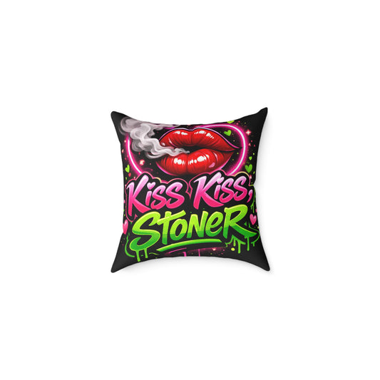 Kiss Kiss, Stoner Valentine Shirt – Neon Graffiti Cannabis Love Tee | Mary Jane Valentine Gift