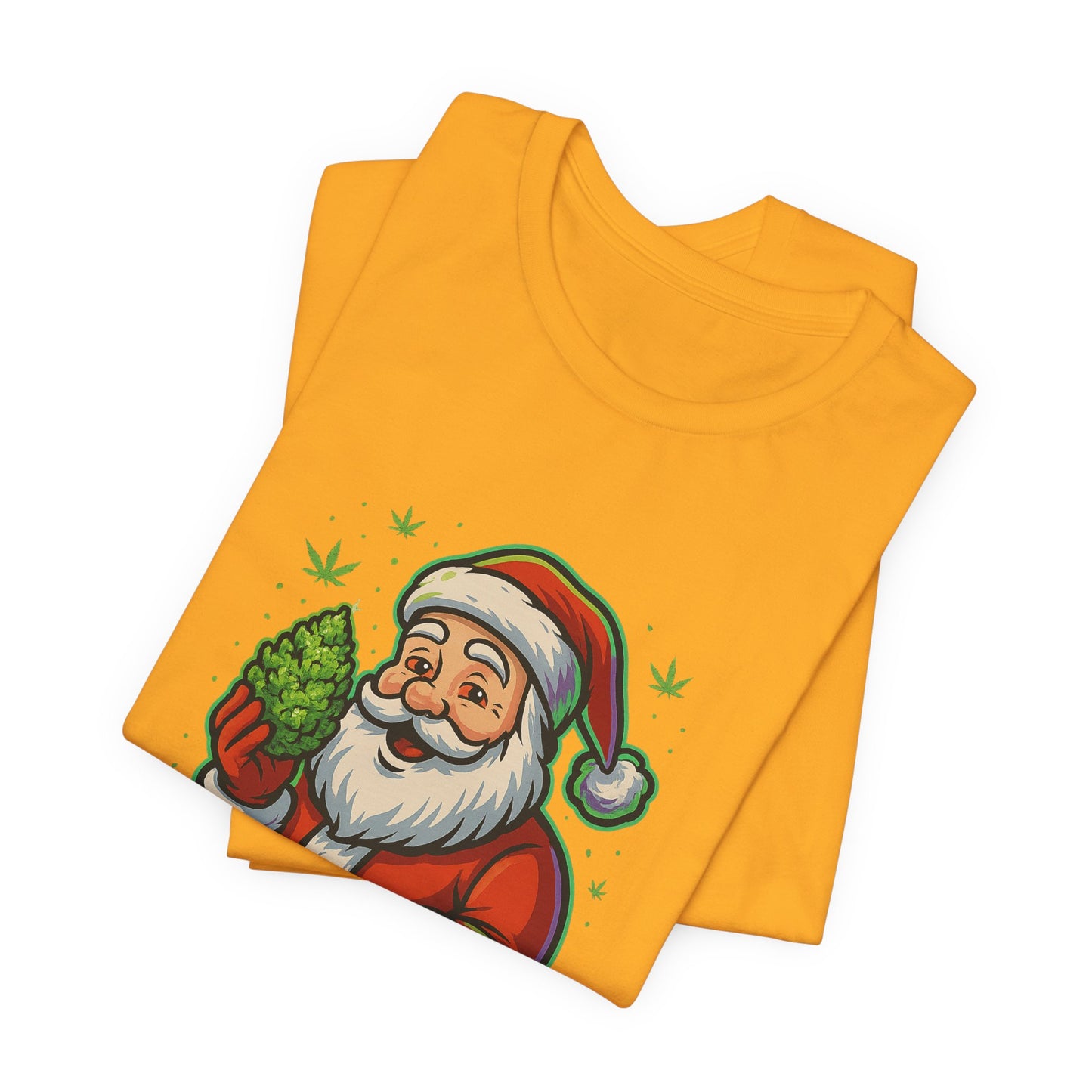 Santa’s Favorite Strain Holiday T-Shirt – Funny Cannabis Christmas Tee