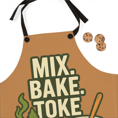 Funny Weed Apron | Mix Bake Toke Naked | Stoner Kitchen Gift
