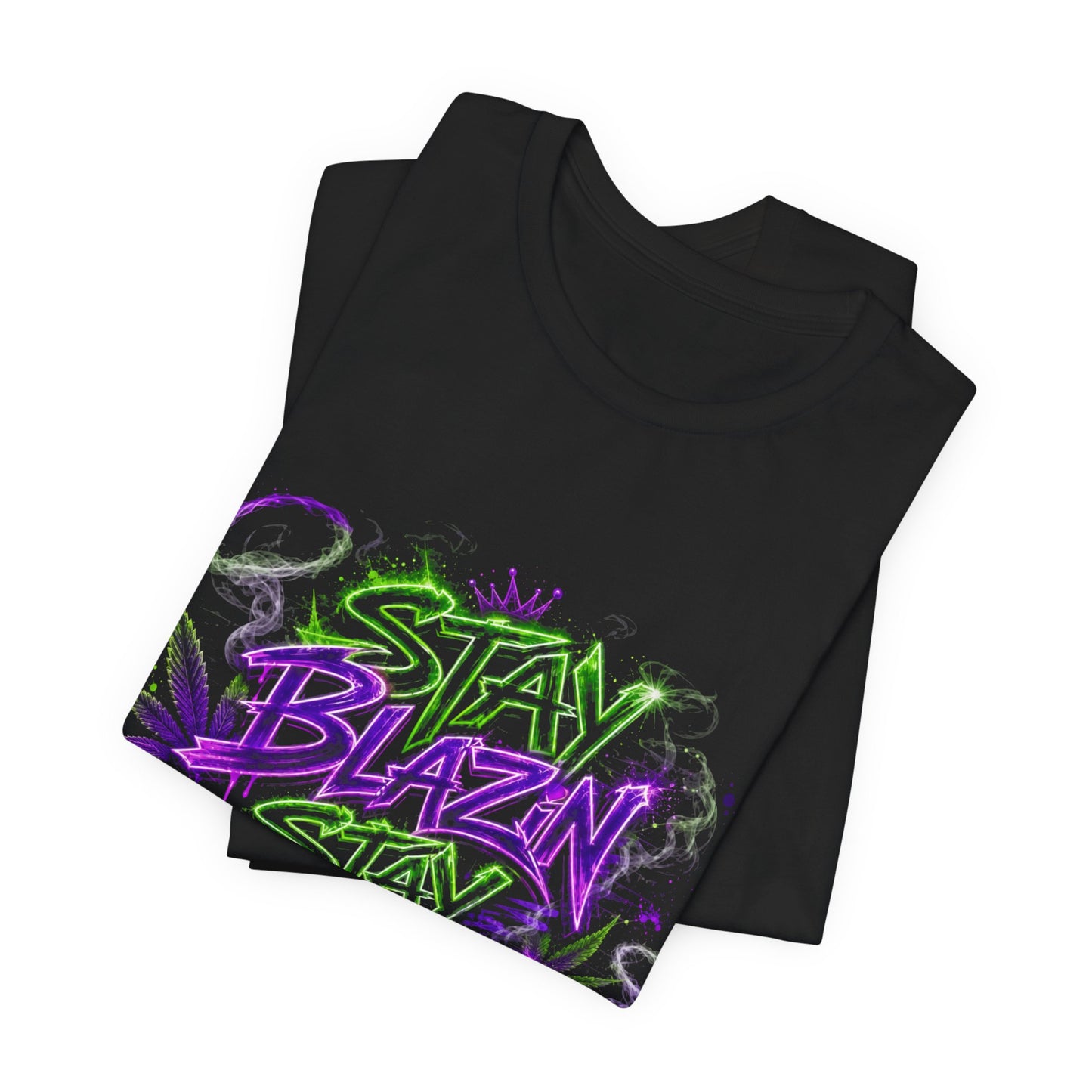 Stay Blazin Stay Amazin Neon Graffiti Cannabis Streetwear Shirt