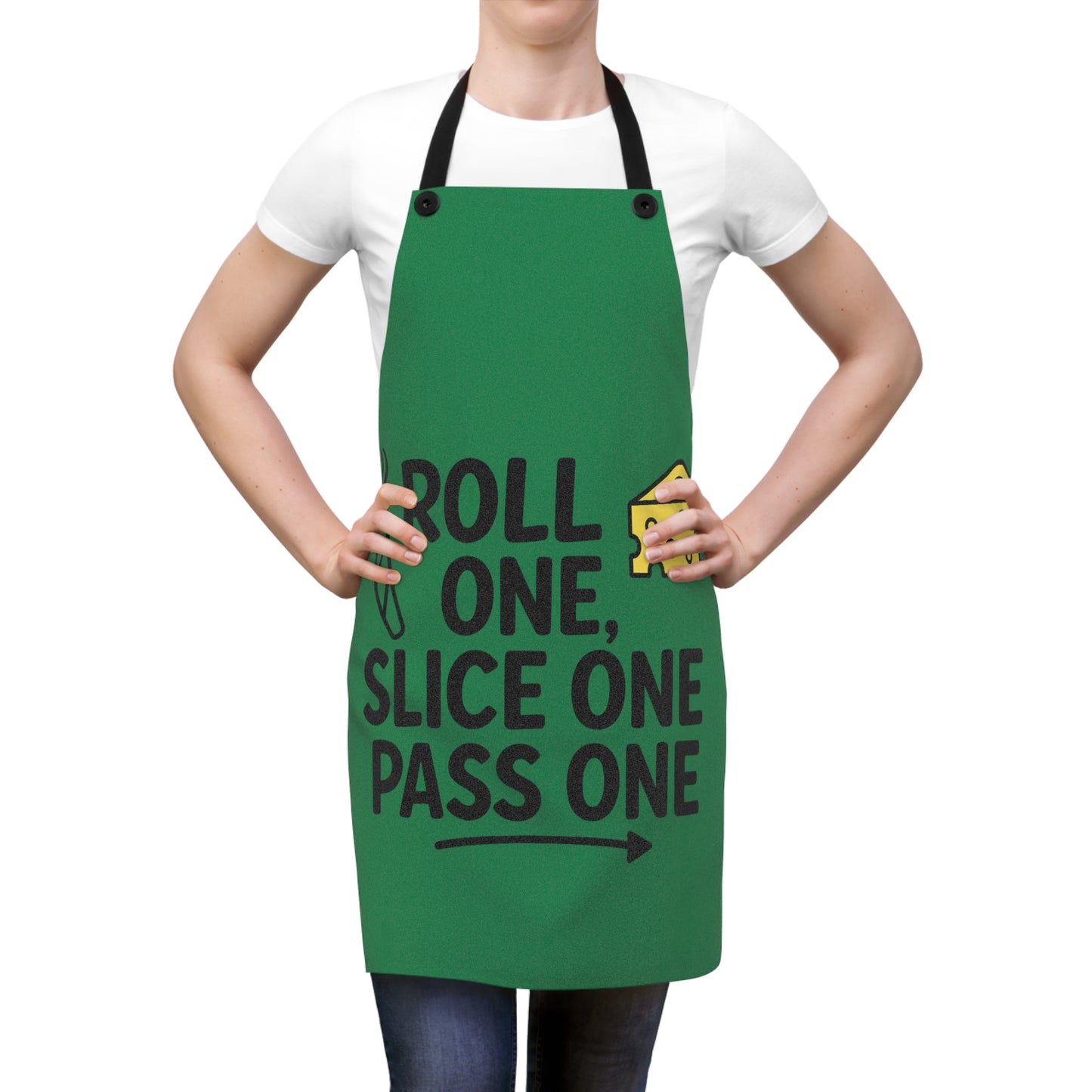 Roll One, Slice One, Pass One” Funny Cannabis Cooking Apron – Mary-Jane Collection - Fun Kitchen Apron, Ideal for Cooking, Baking, Food Lovers, Chefs, Unique Gift for Holidays