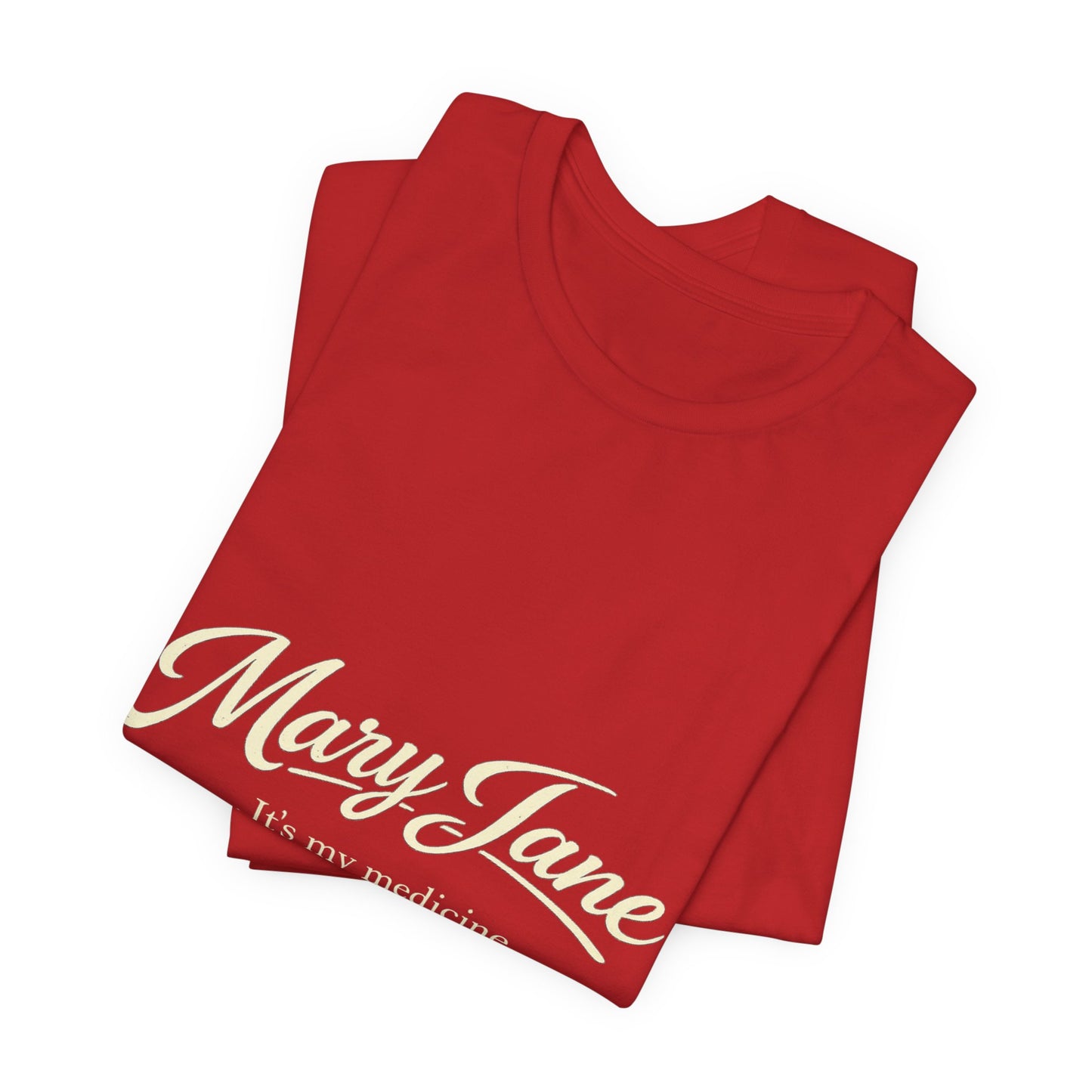 Mary Jane Retro Script Tee — Vintage Cannabis Logo T-Shirt
