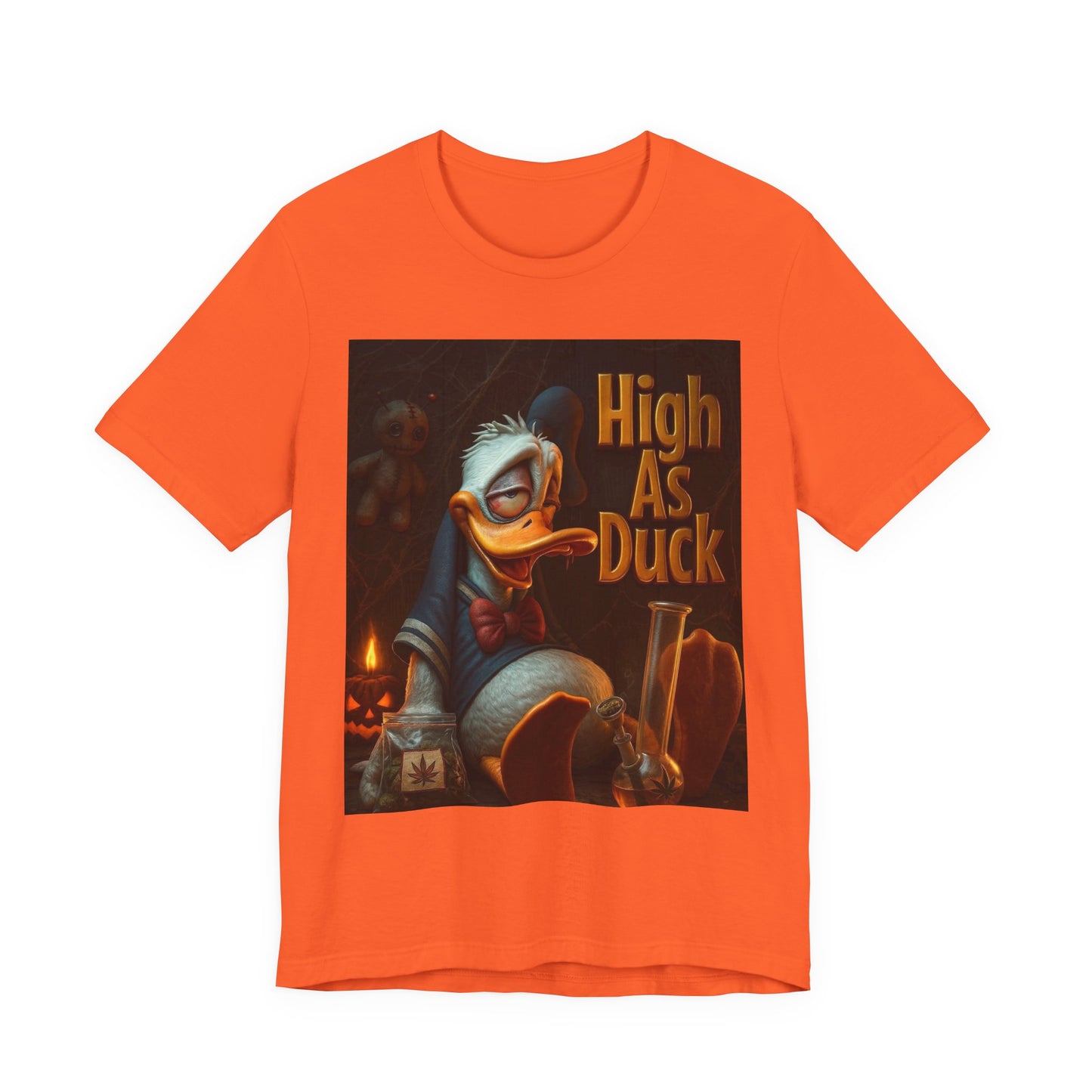 High As Duck Graphic Tee, Funny T-Shirt for Duck Lovers, Casual Wear, Gift for Friends, Quirky Birthday Present