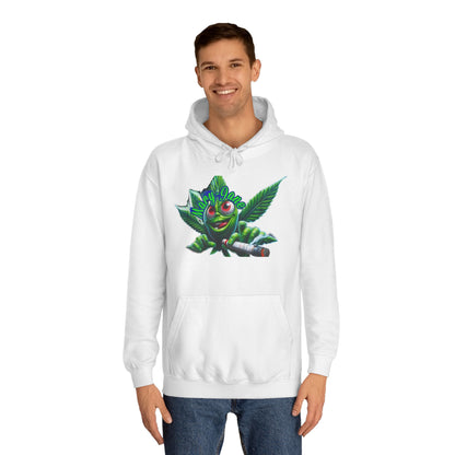 Unisex College Hoodie with Playful Leaf Design, Trendy Sweatshirt for Students, Eco-friendly Apparel, Gift for Graduates, Relaxed [...]-Mary Jane 2025