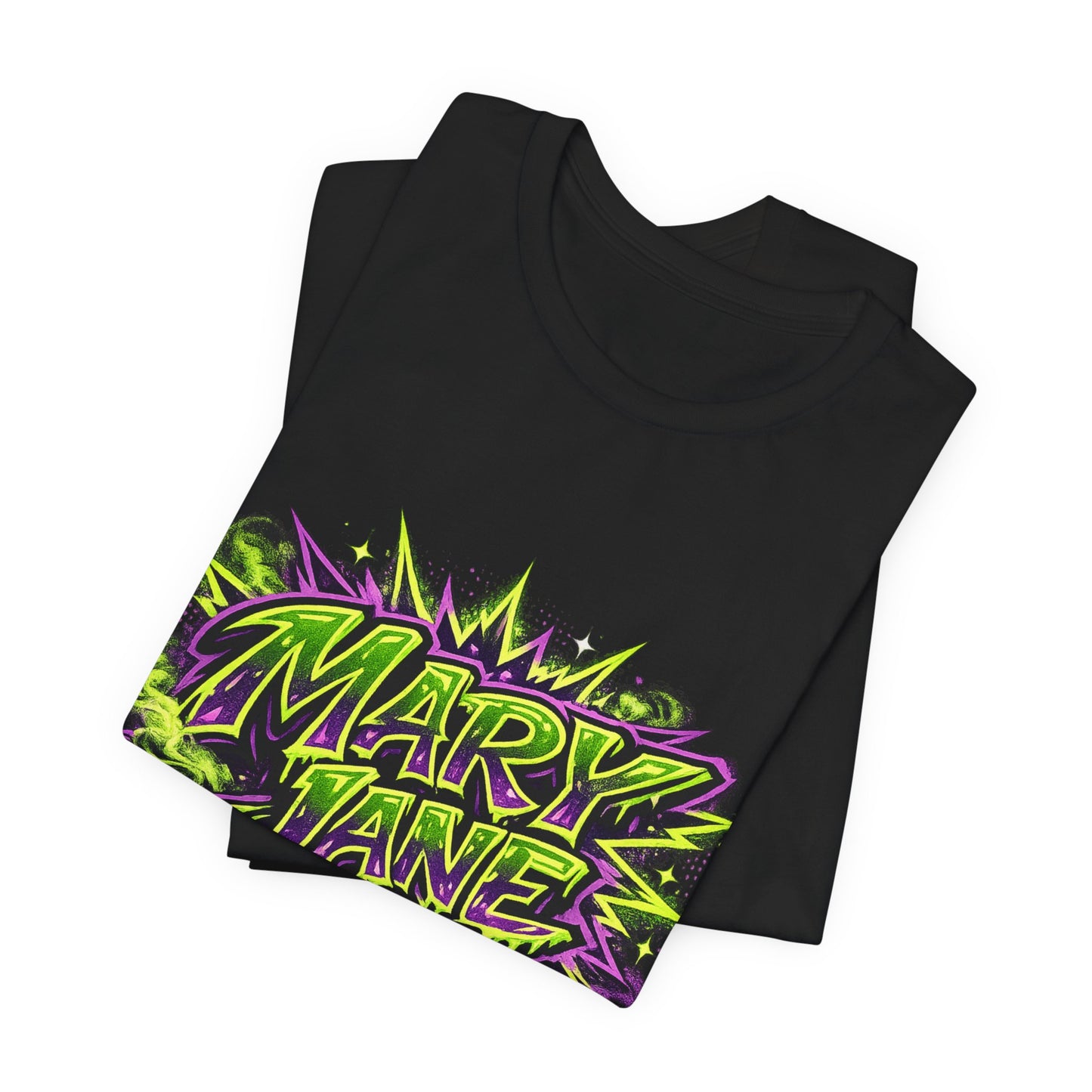 Mary Jane Neon Graffiti Unisex T-Shirt | Bold Streetwear Cannabis Inspired Tee