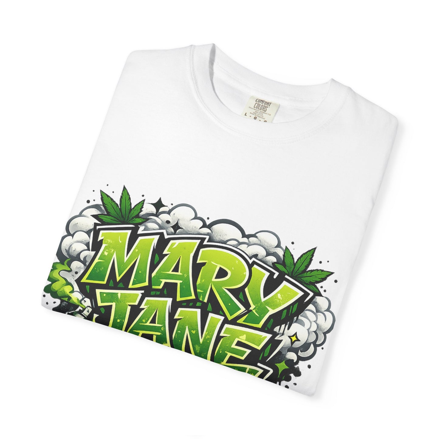 Mary Jane Block Letter Streetwear Tee | Bold Urban Cannabis Style