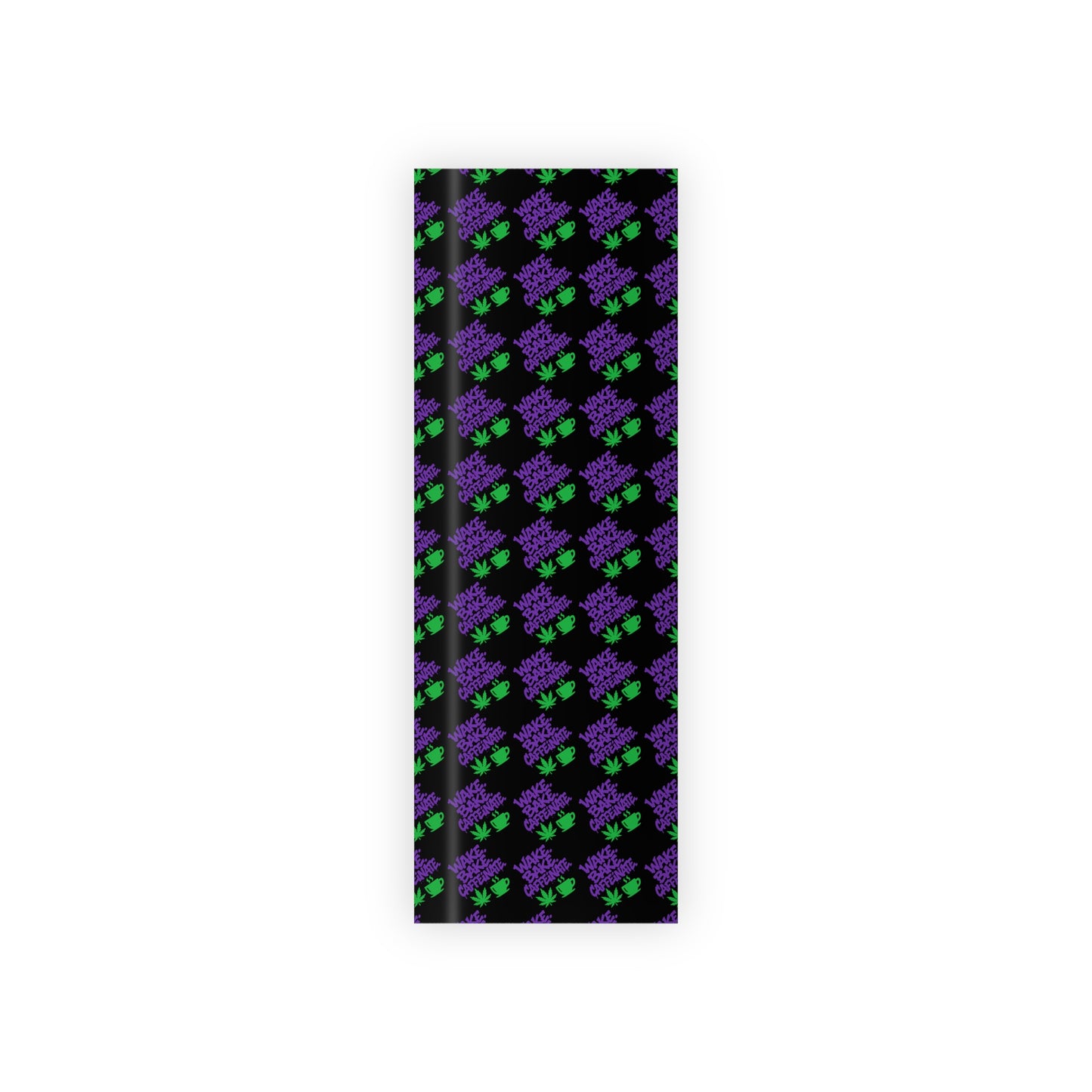 Gift Wrap Roll — Neon Purple Floral Pattern on Black (1pc)