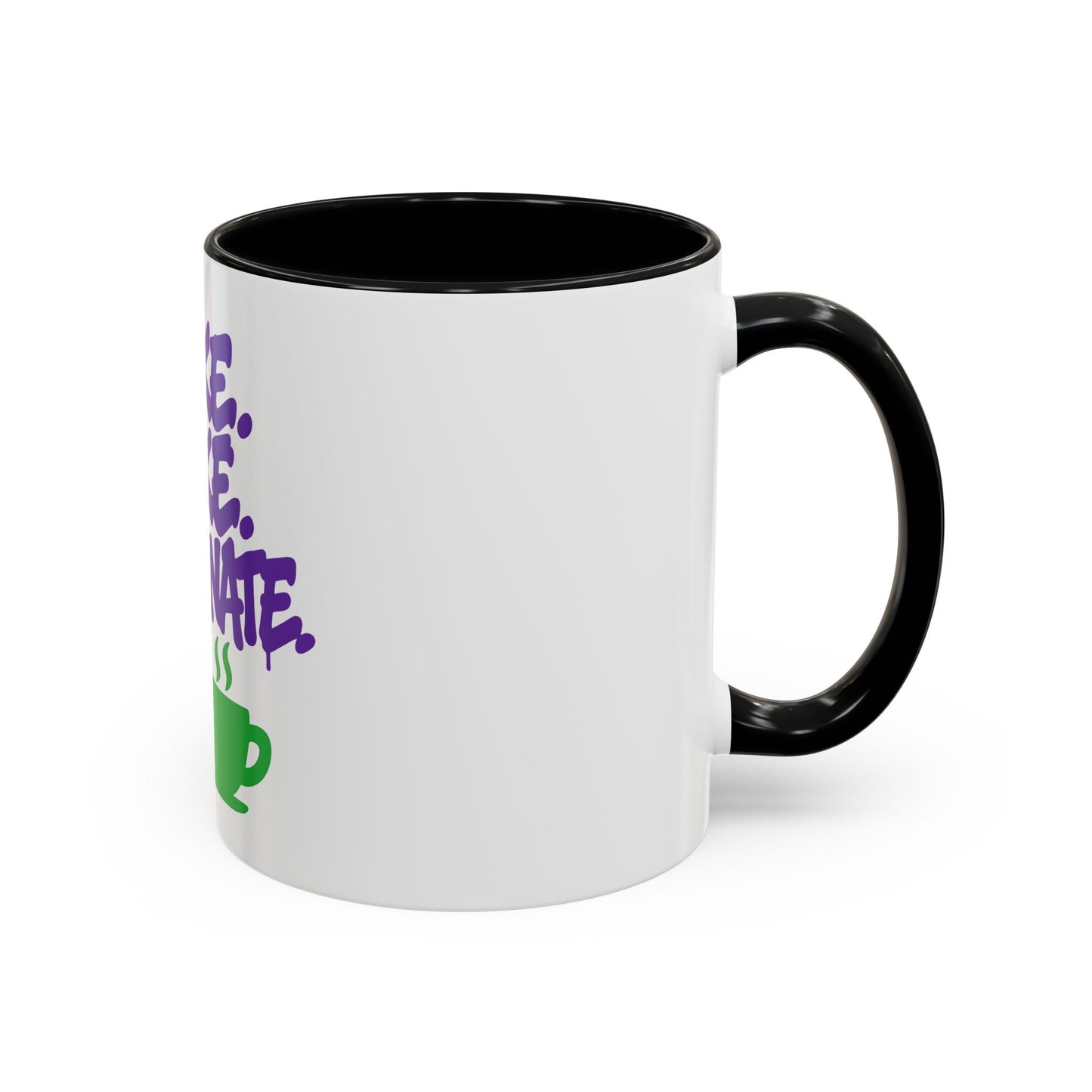Wake, Bake, Caffeinate Coffee Mug - Fun Cannabis Coffee Cup for Home, Office, Gifts, Stoner, Green Thumb