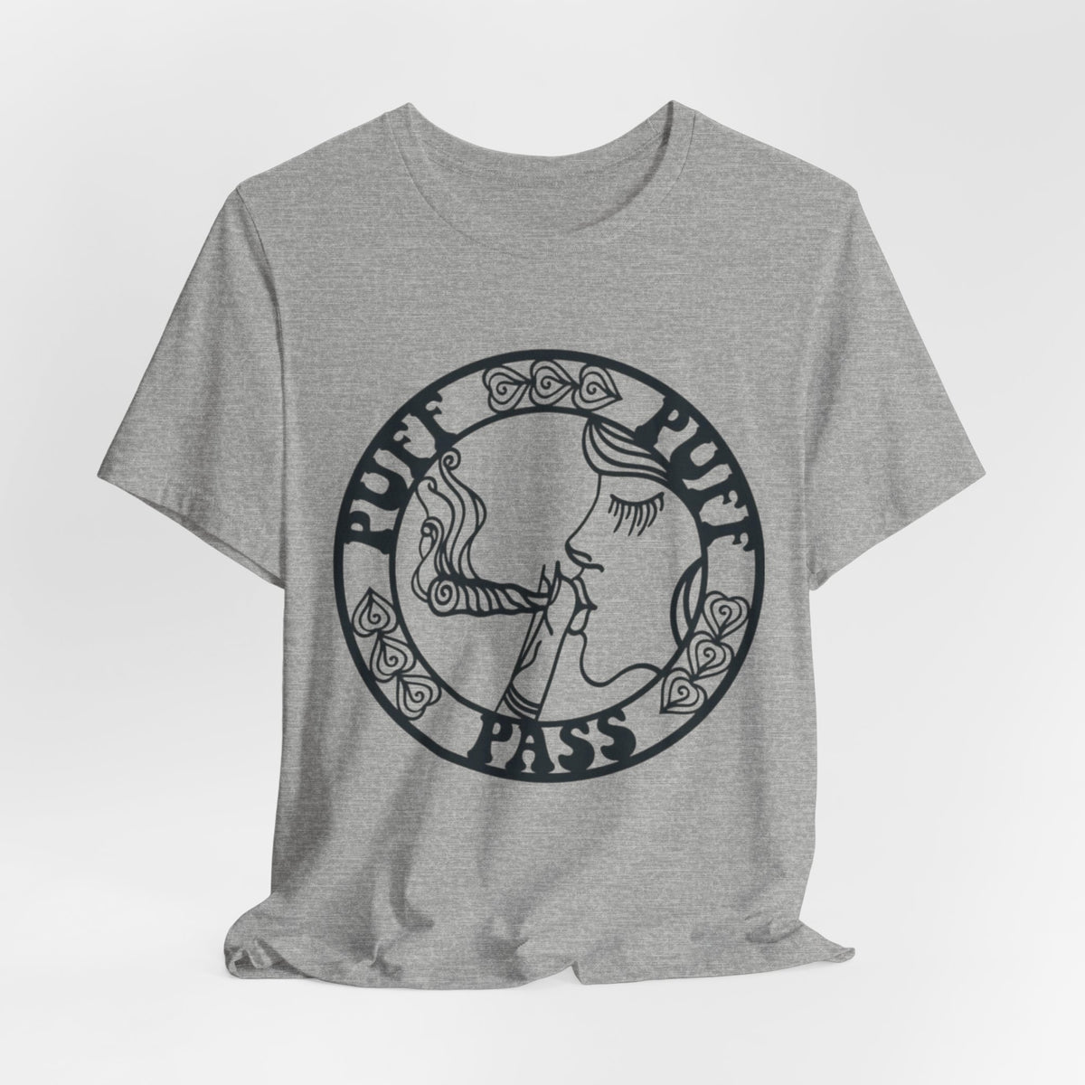 Puff Puff Pass T-Shirt – Funny Stoner Graphic Tee | Retro Smoking Humor Shirt Printify