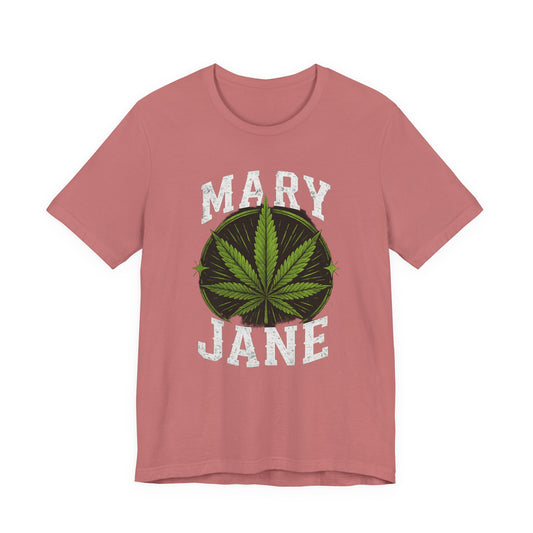 Mary Jane Vintage Cannabis Leaf Graphic Shirt | Distressed Streetwear Tee