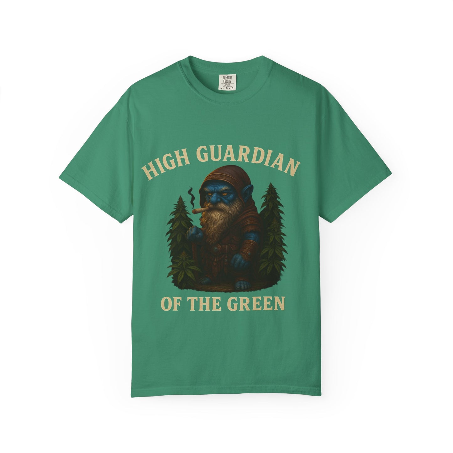 High Guardian of the Green T-Shirt | Cannabis Gnome Stoner Shirt | Fantasy Weed Art Tee | 420 Gift | Mary Jane Shirt