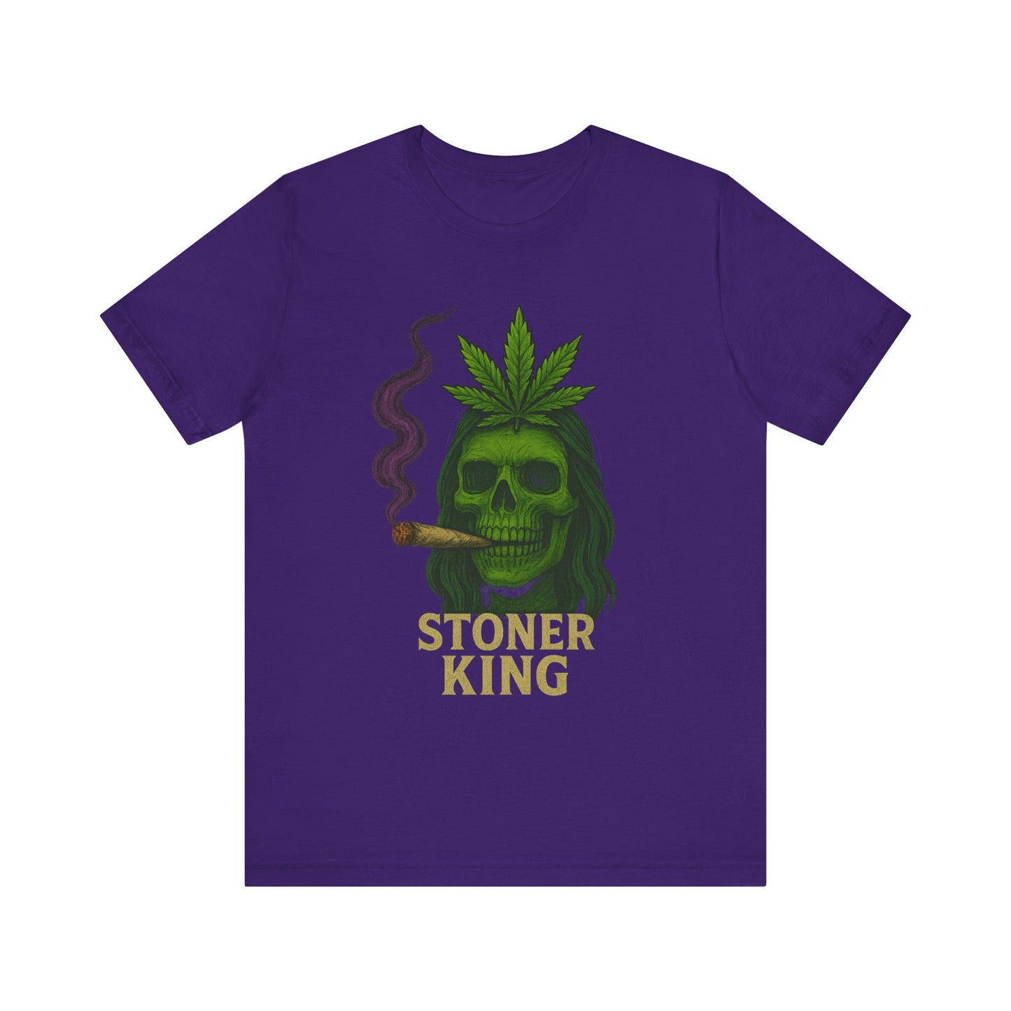 Stoner King Hoodie | Cannabis Skull Leaf Crown Sweatshirt | 420 Streetwear for True Kings of the Smoke Circle - Stoner King Tee, Unisex Graphic T-Shirt, Cannabis Lover Gift, Chill Vibes Clothing, Skull Design Shirt, Perfect for Festivals