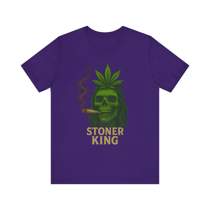 Stoner King Hoodie | Cannabis Skull Leaf Crown Sweatshirt | 420 Streetwear for True Kings of the Smoke Circle - Stoner King Tee, Unisex Graphic T-Shirt, Cannabis Lover Gift, Chill Vibes Clothing, Skull Design Shirt, Perfect for Festivals