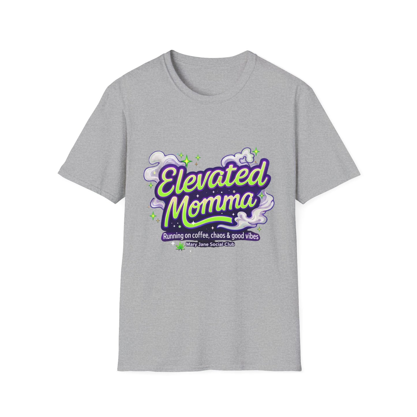 Elevated Momma Shirt, Funny Mom Life Weed Shirt, Mary Jane Social Club Tee, Cannabis Mom Shirt, Stoner Mom Gift, Coffee Chaos Good Vibes Tee