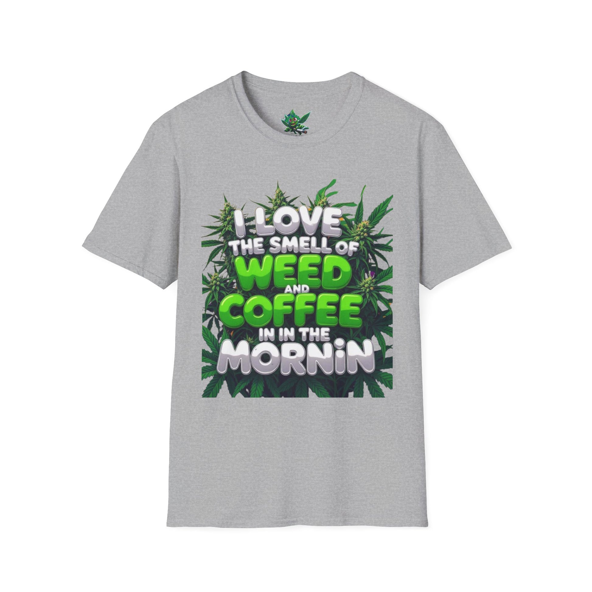 Unisex Softstyle T-Shirt, Casual Weed & Coffee Tee, Funny Gift for Coffee Lovers, 420 Celebration Apparel, Everyday Wear-Mary Jane 2025