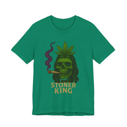Stoner King Hoodie | Cannabis Skull Leaf Crown Sweatshirt | 420 Streetwear for True Kings of the Smoke Circle - Stoner King Tee, Unisex Graphic T-Shirt, Cannabis Lover Gift, Chill Vibes Clothing, Skull Design Shirt, Perfect for Festivals