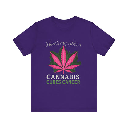 Cannabis Awareness Tee - Unisex Jersey Short Sleeve T-Shirt, Support Cancer Awareness, Gift for Advocates, Fundraiser Apparel