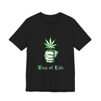 Tree of Life Cannabis Fist Graphic Tee – Bold Herbal Culture Streetwear Shirt