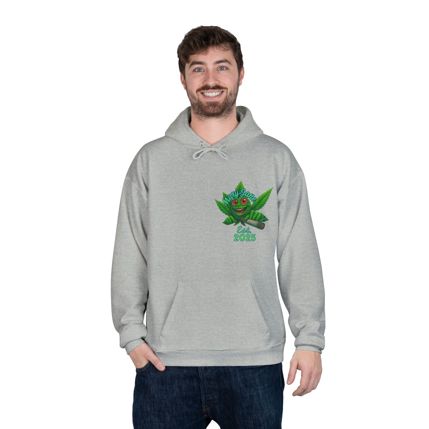 Ghostly Vibes Eco-Friendly Hoodie, Halloween Sweatshirt, Unisex Pullover, Festival Fashion, EcoSmart Apparel, Ghost Goblins Ganja