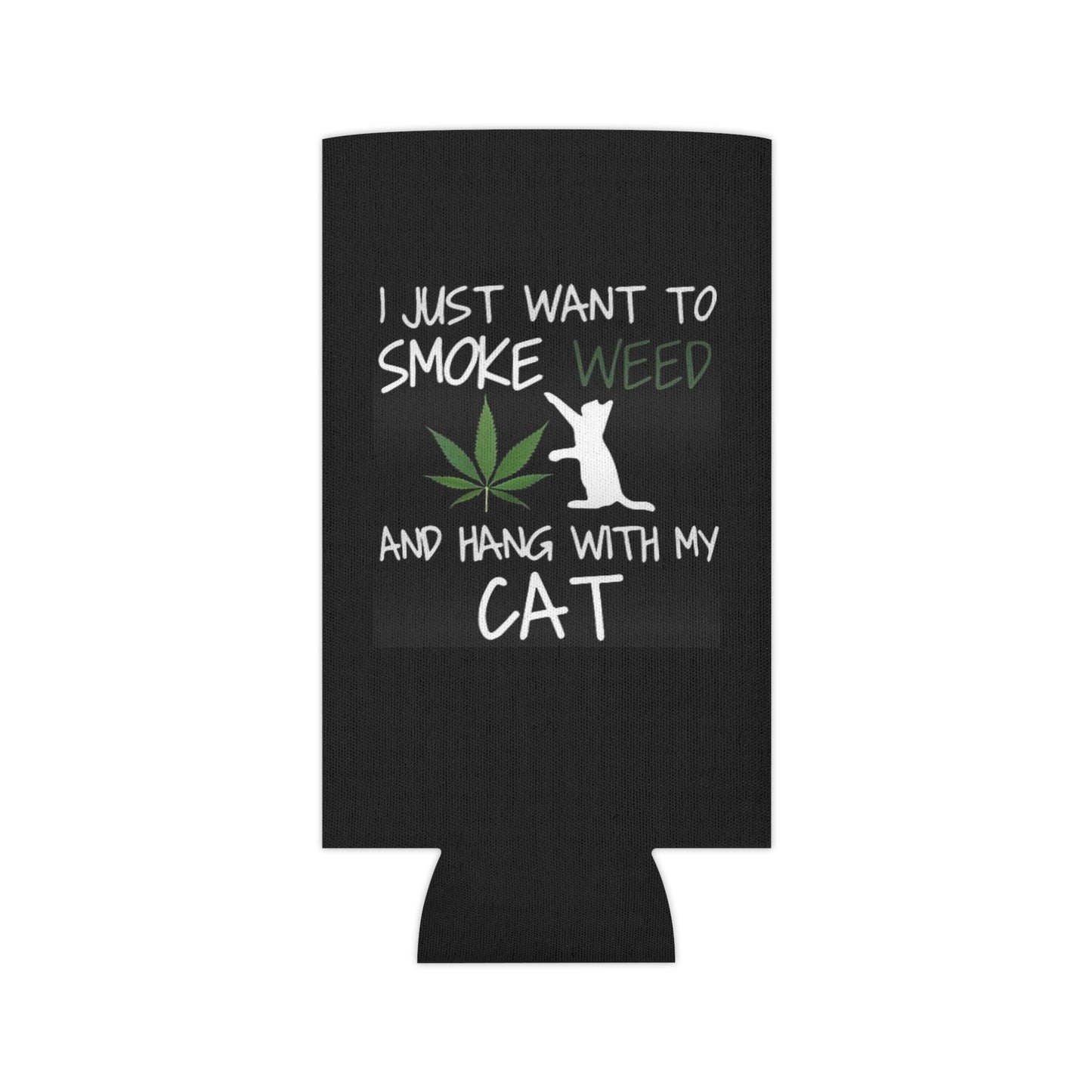 I Just Want to Smoke Weed and Hang with My Cat Can Cooler, Cat Lover Gift, Weed Enthusiast Accessory, Fun Party Favor, Unique Drink [...]-Mary Jane 2025