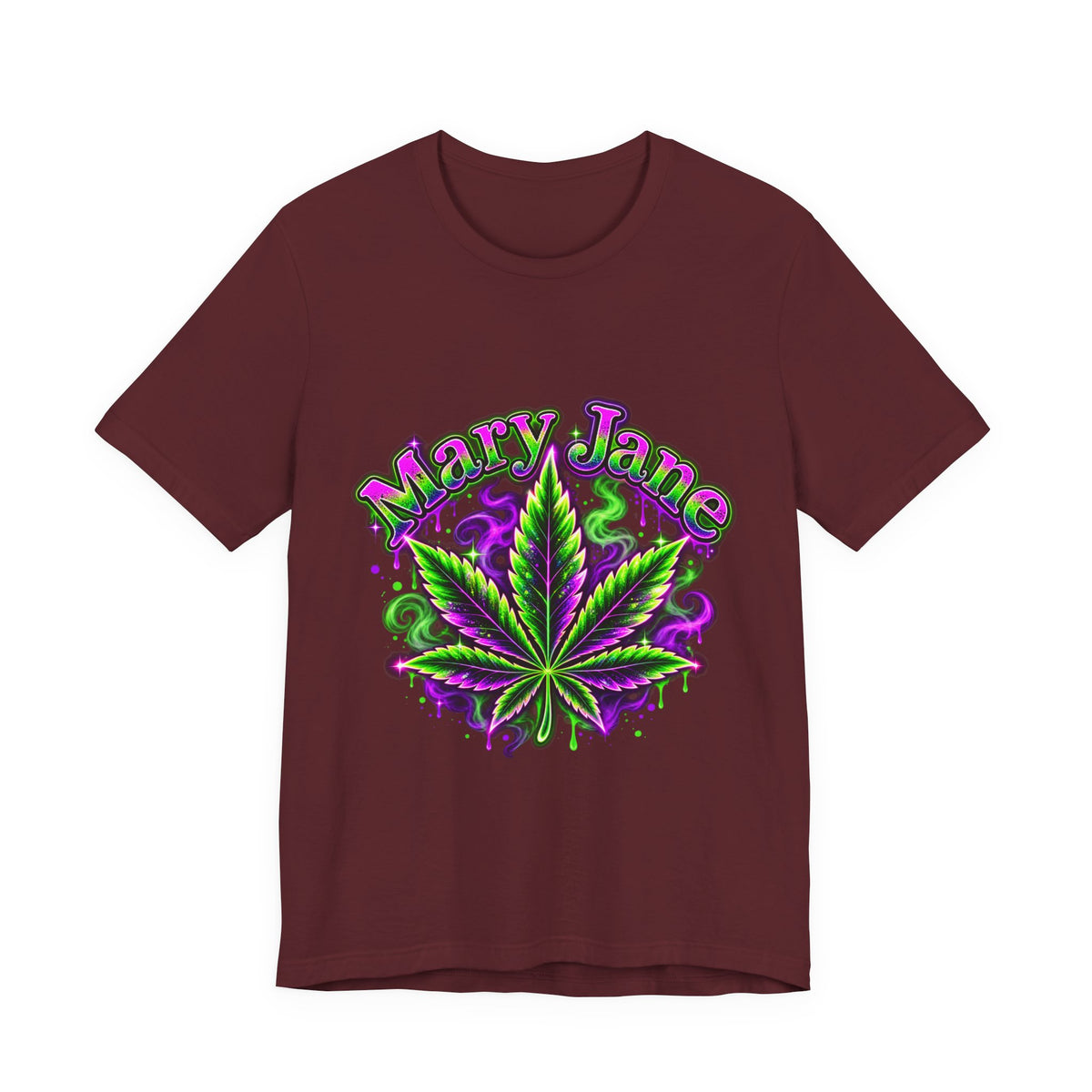 Mary Jane Cannabis Leaf Graphic Tee Printify