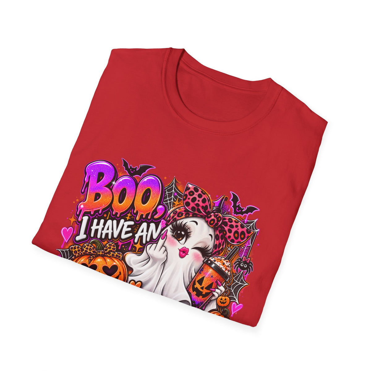 Boo I Have an Attitude Halloween Ghost T-Shirt Printify