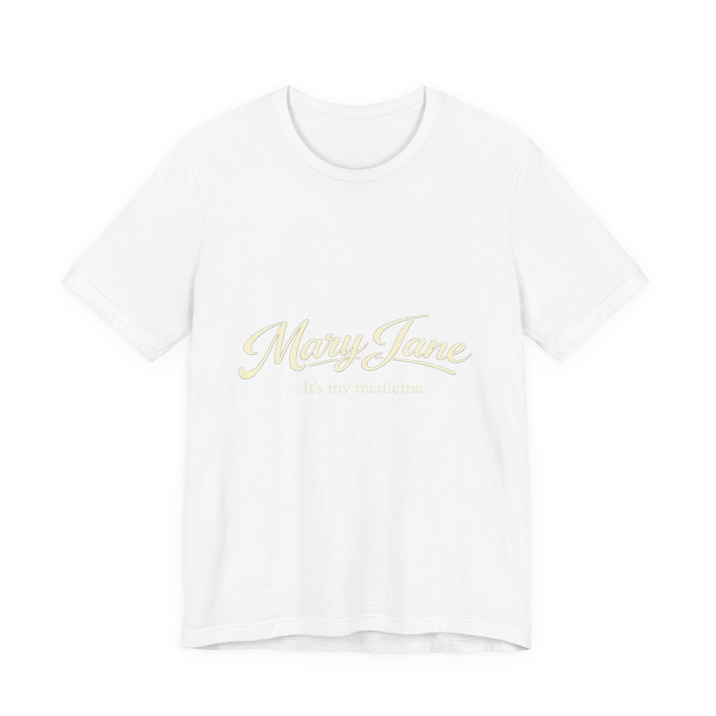 Mary Jane Retro Script Tee — Vintage Cannabis Logo T-Shirt
