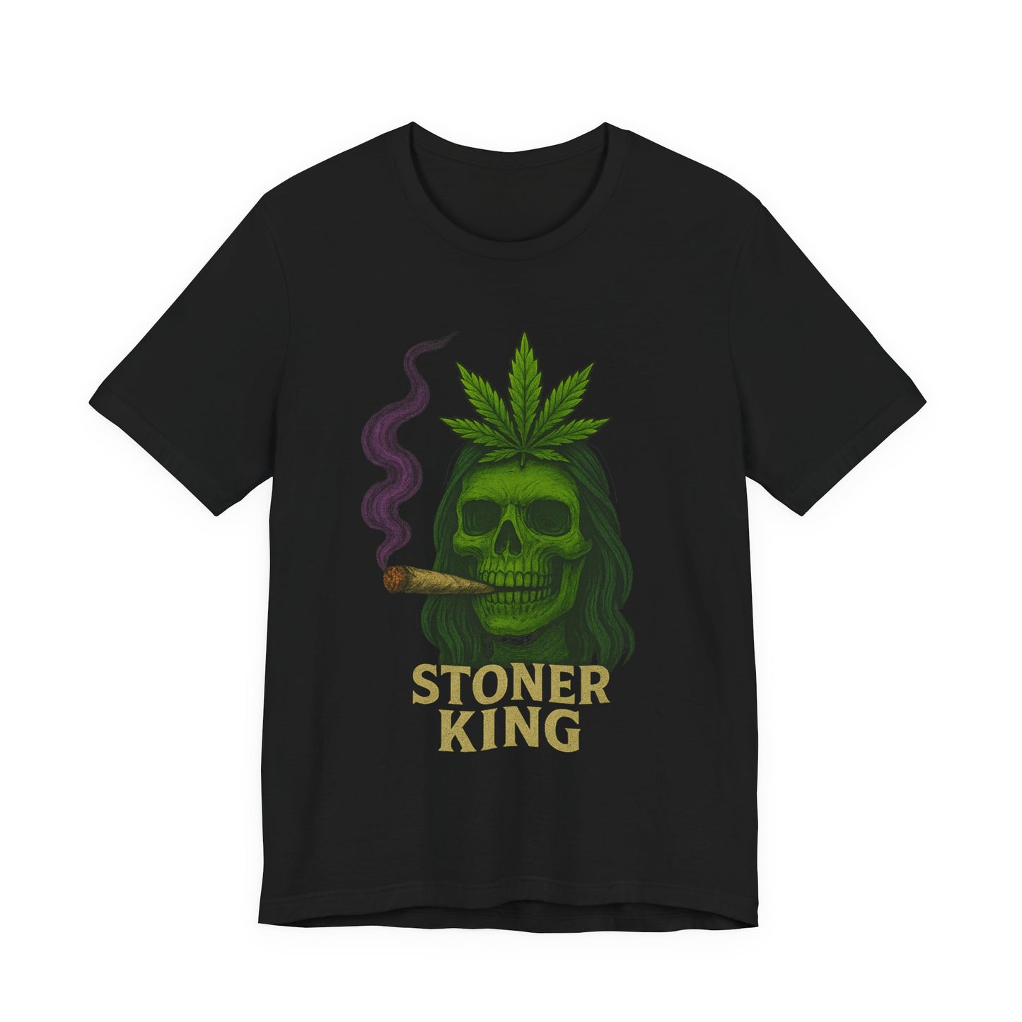 Stoner King Hoodie | Cannabis Skull Leaf Crown Sweatshirt | 420 Streetwear for True Kings of the Smoke Circle - Stoner King Tee, Unisex Graphic T-Shirt, Cannabis Lover Gift, Chill Vibes Clothing, Skull Design Shirt, Perfect for Festivals