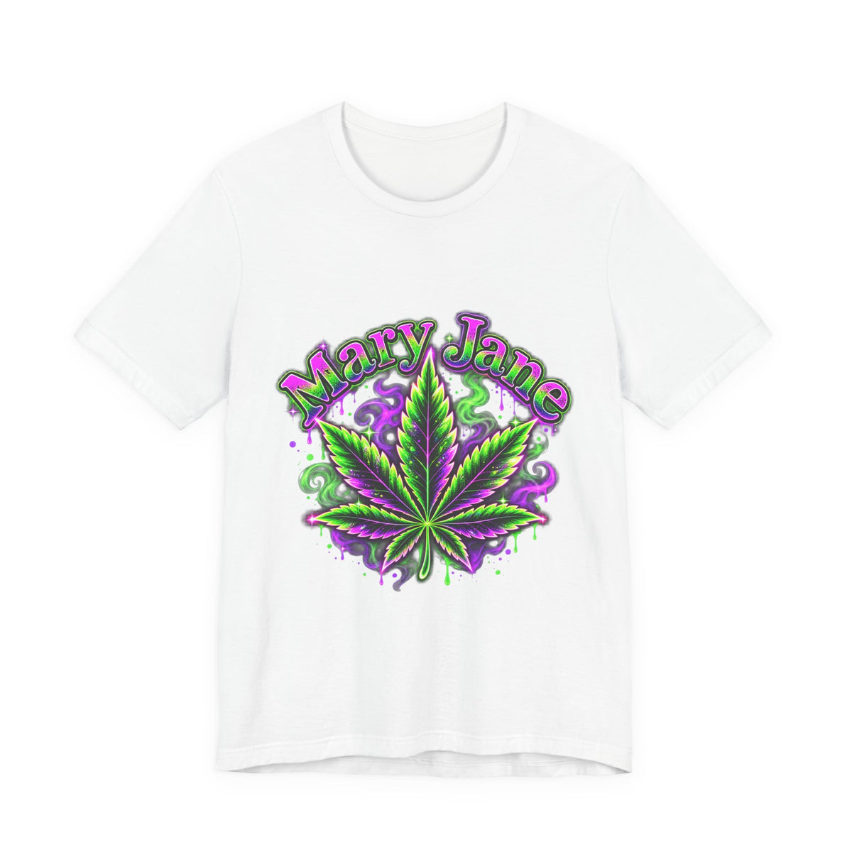 Mary Jane Cannabis Leaf Graphic Tee Printify
