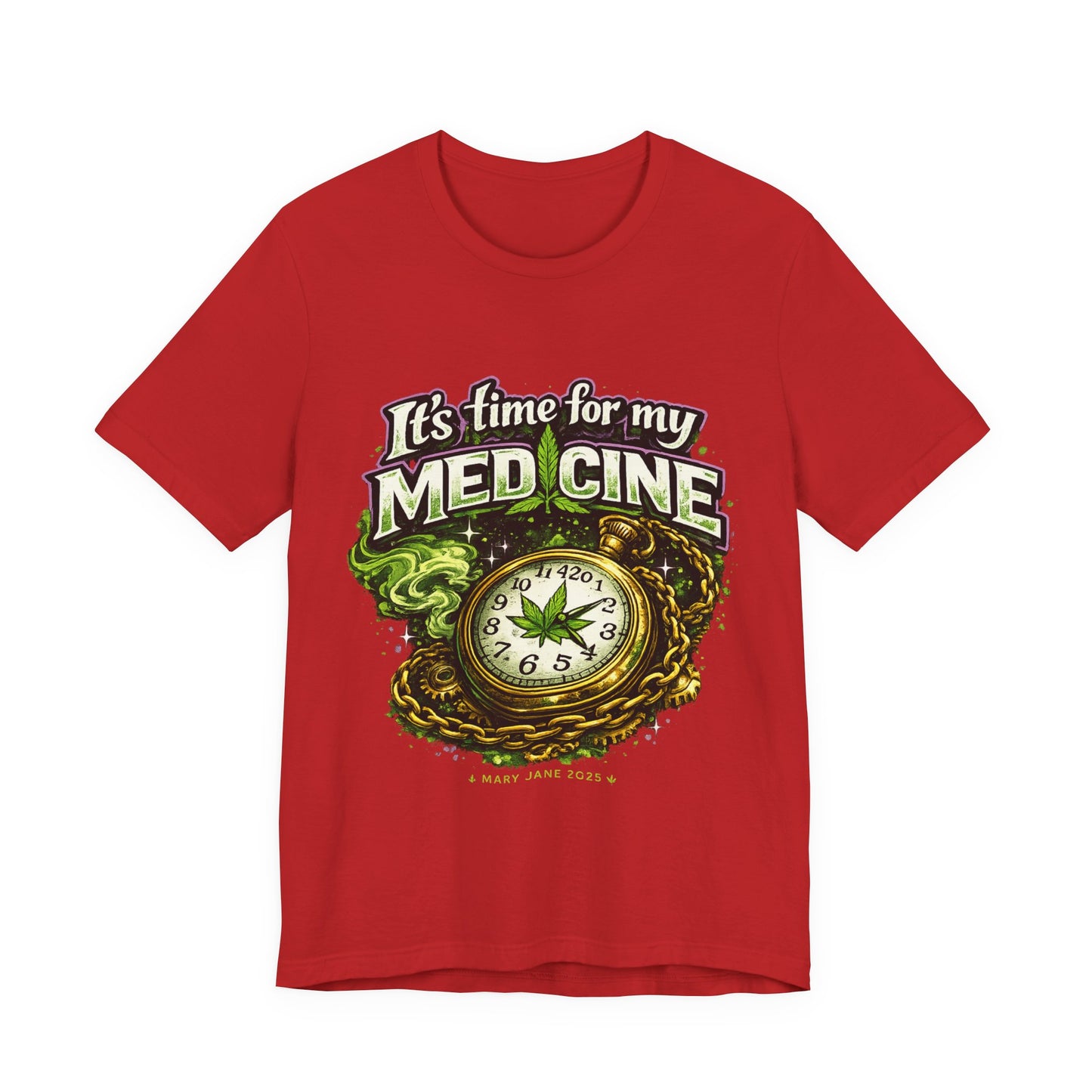 It’s Time for My Medicine T-Shirt | Medical Cannabis Clock Streetwear Design