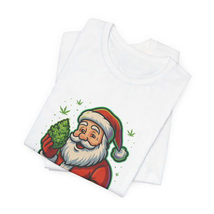 Santa’s Favorite Strain Holiday T-Shirt – Funny Cannabis Christmas Tee