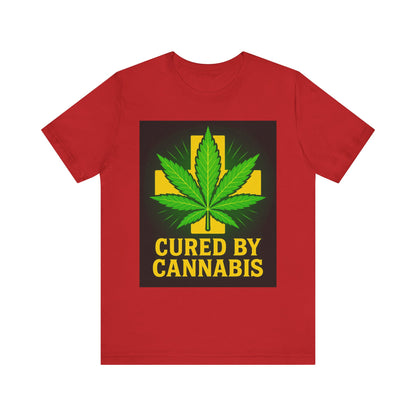 Cured by Cannabis Tee, Unisex Jersey Short Sleeve Shirt for Cannabis Lovers, Gift for Stoners, Cannabis Awareness Tee, Relaxed Fit [...]