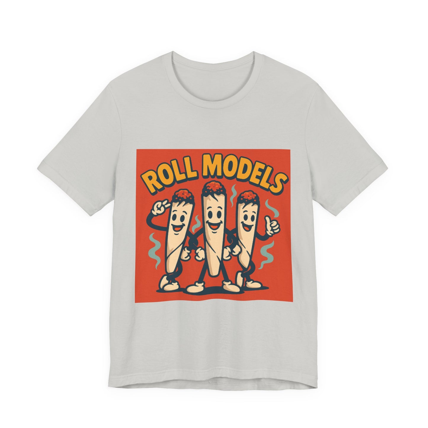 Funny Roll Models T-Shirt | Unisex Graphic Tee, Short Sleeve Casual Wear, Gift for BBQ Lovers, Vintage Foodie Shirt