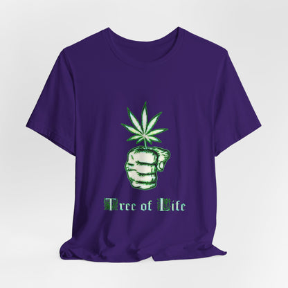 Tree of Life Cannabis Fist Graphic Tee – Bold Herbal Culture Streetwear Shirt