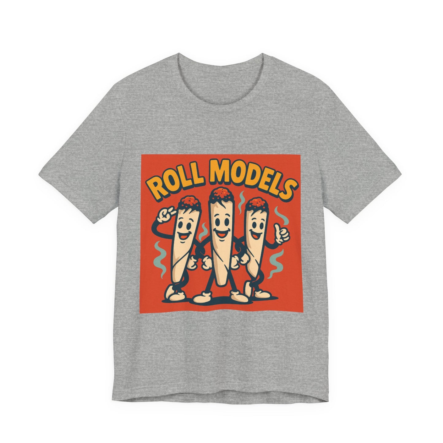 Funny Roll Models T-Shirt | Unisex Graphic Tee, Short Sleeve Casual Wear, Gift for BBQ Lovers, Vintage Foodie Shirt