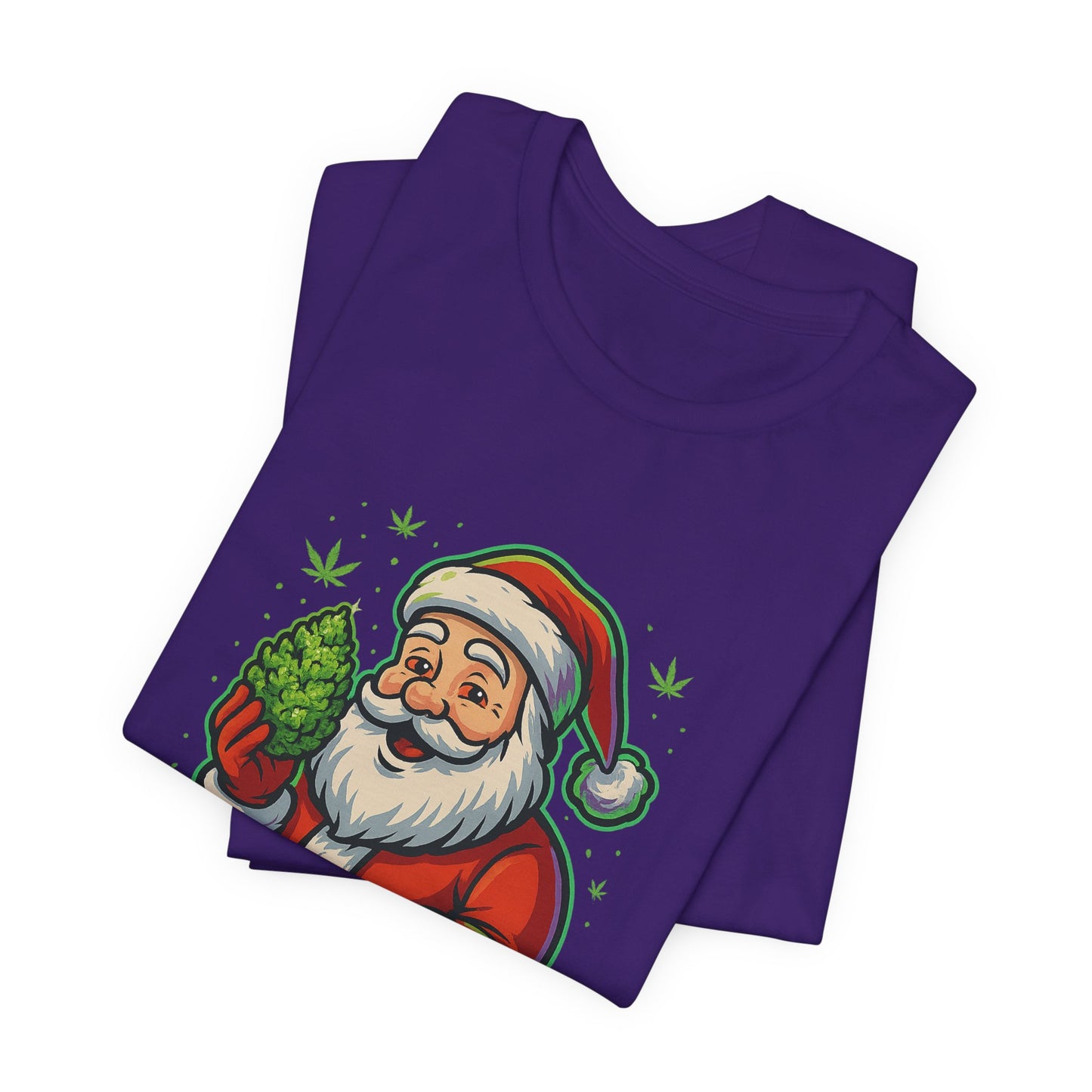 Santa’s Favorite Strain Holiday T-Shirt – Funny Cannabis Christmas Tee
