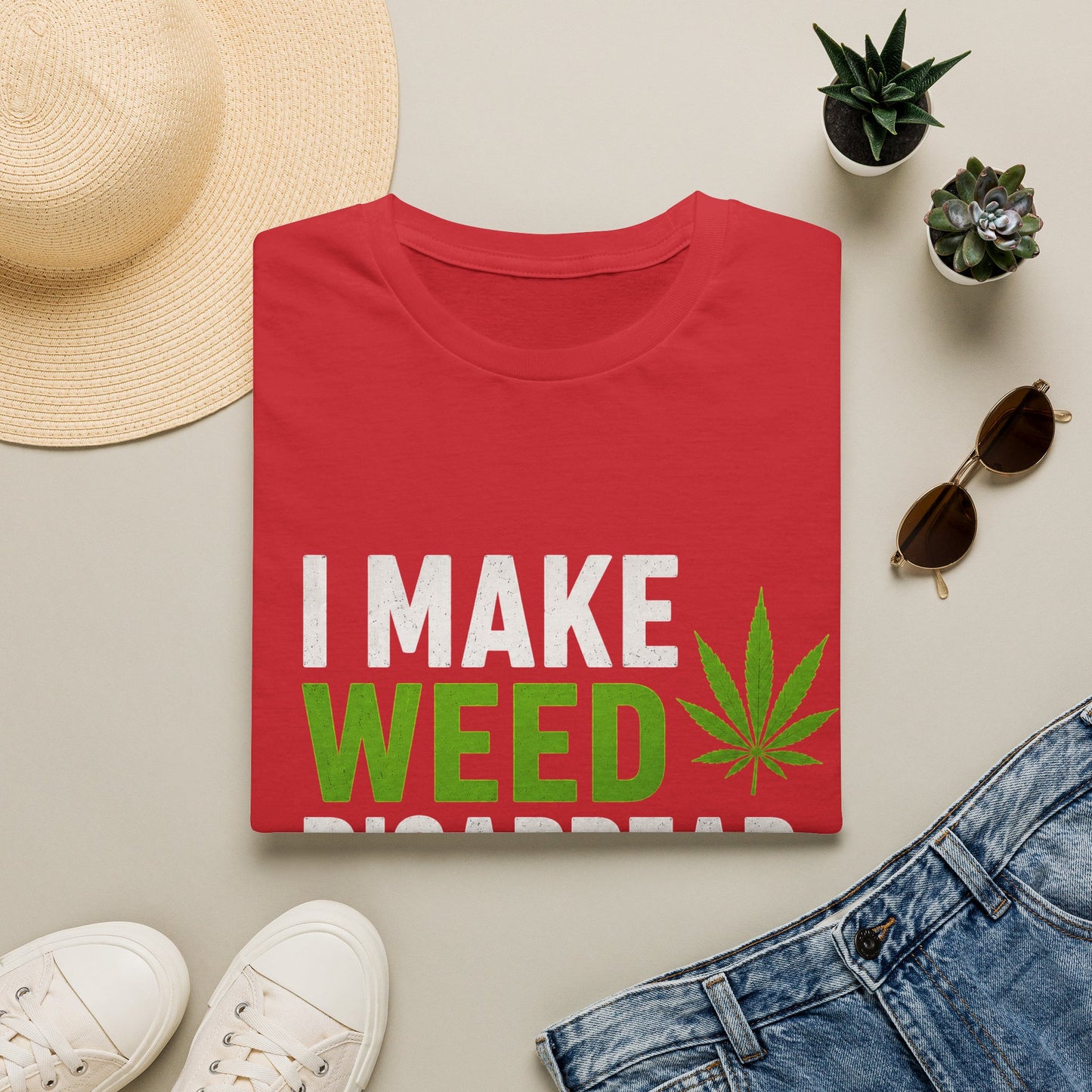 I Make Weed Disappear What’s Your Superpower? Funny Cannabis Graphic T-Shirt