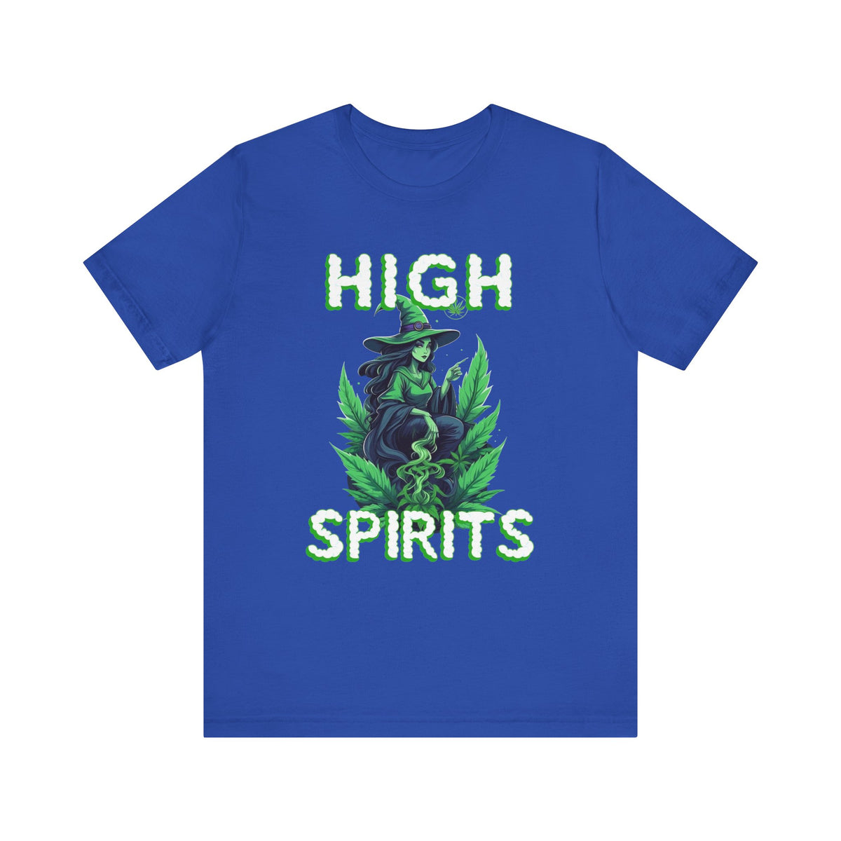 High Spirits Witchy Tee - Unisex Jersey Short Sleeve T-Shirt, Halloween Gift, Witch Apparel, Eco-Friendly Tee, Alternative Fashion Printify