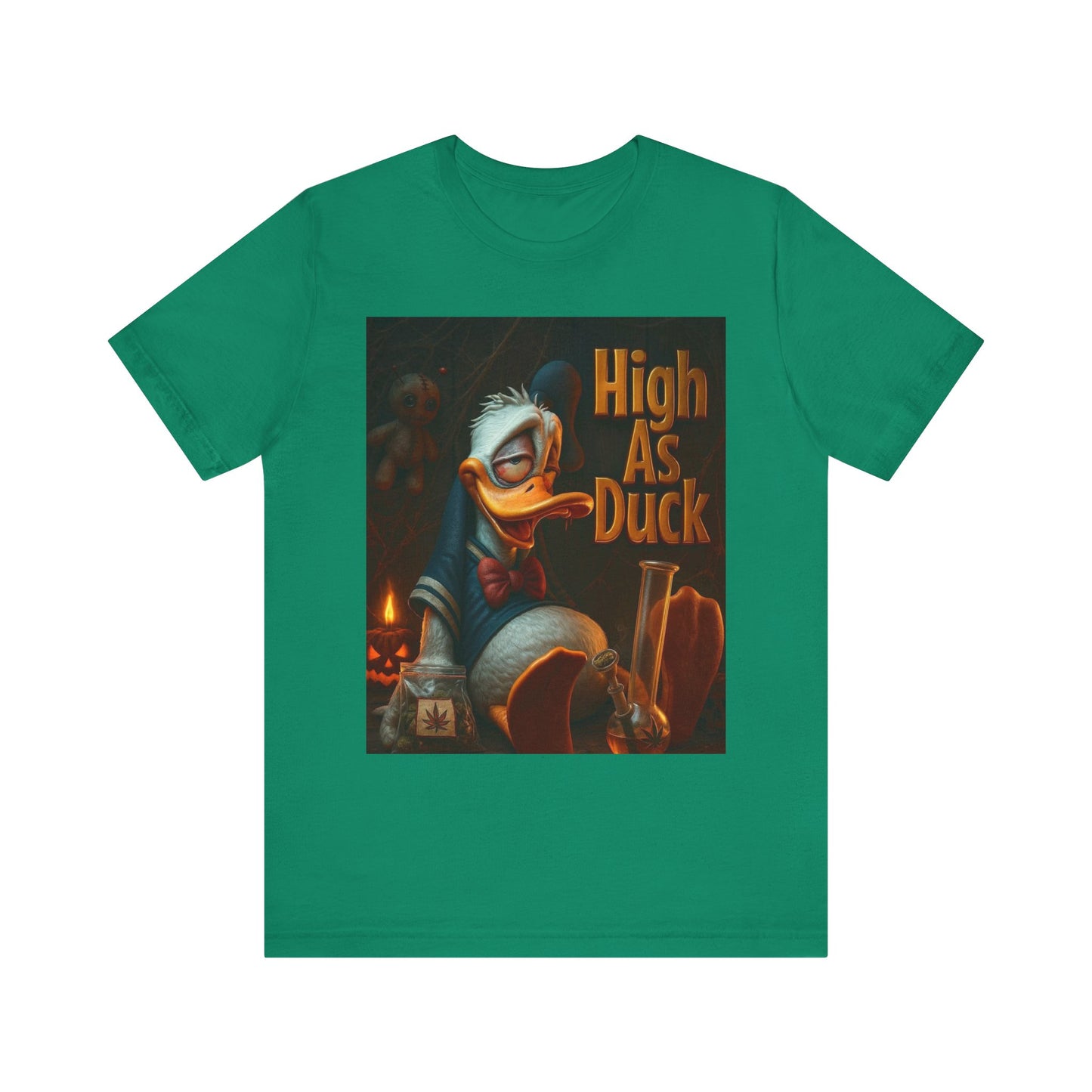 High As Duck Graphic Tee, Funny T-Shirt for Duck Lovers, Casual Wear, Gift for Friends, Quirky Birthday Present