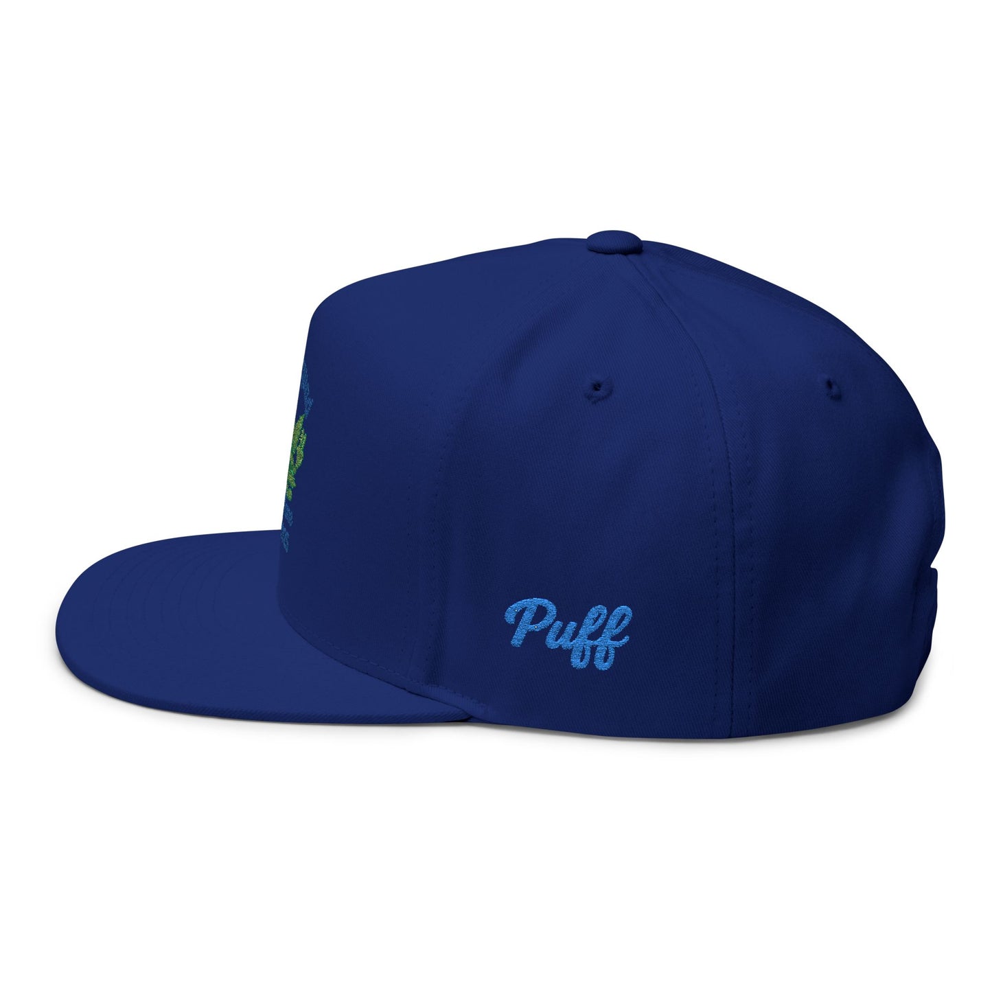 Puff Proud Cannabis Hat | Weed Lover Chill Vibes Cap - Embroidered Flat Bill Cap | Toke Squad | Perfect for Outdoor Adventures, Festivals, Gifts, and Casual Wear