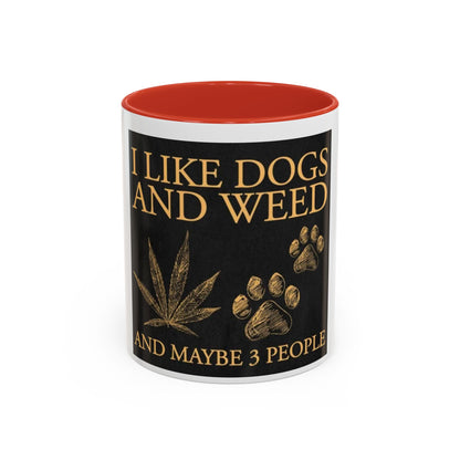 Funny Dog Lover Coffee Mug - I Like Dogs and Weed, Gifts for Pet Owners, Cannabis Lovers, Dog Mom, Tea Drinkers-Mary Jane 2025