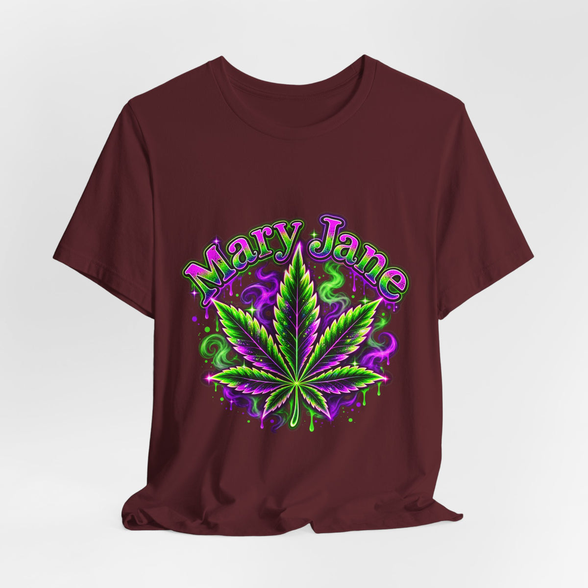Mary Jane Cannabis Leaf Graphic Tee Printify