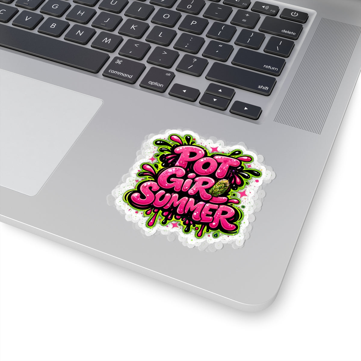 Pot Girl Summer Sticker – Cute Cannabis Vinyl Decal, Waterproof Weed Aesthetic Sticker, Funny Stoner Gift, Laptop Water Bottle Sticker