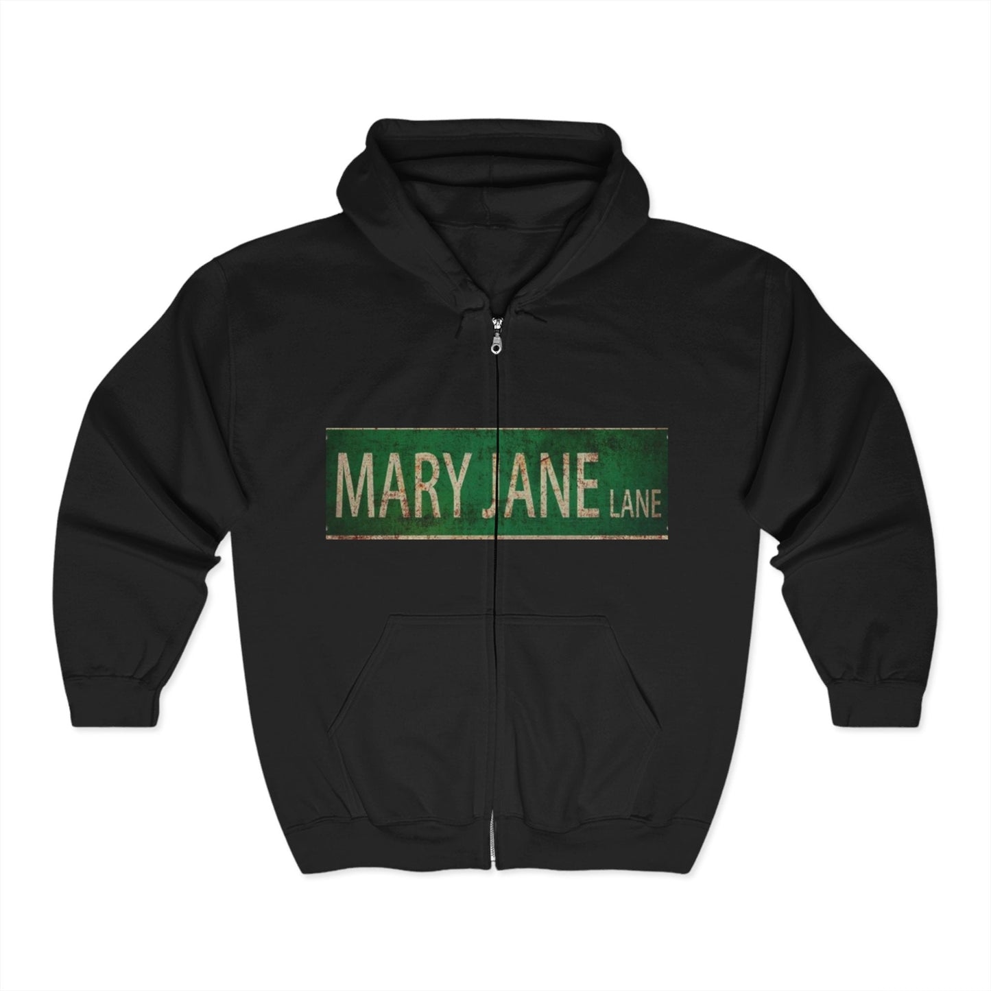 Vintage Street Sign Hoodie - Perfect Gift for Homeowners, Casual Wear, Birthday, Holidays, Cozy Layering, Personalization-Mary Jane 2025